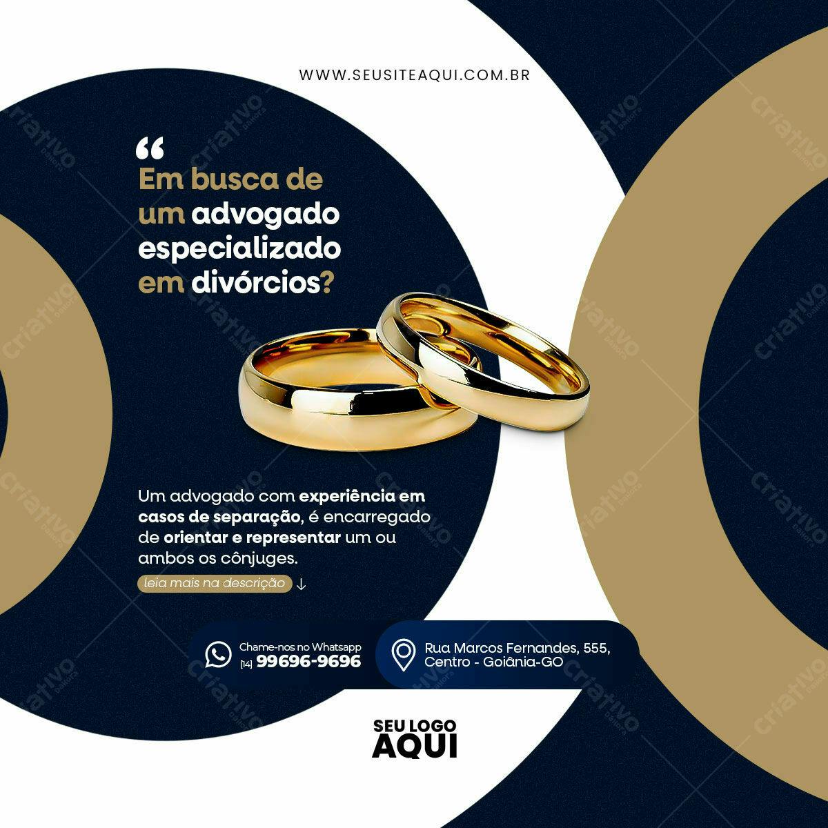 Post para Advogado de Divórcios PSD Editável
