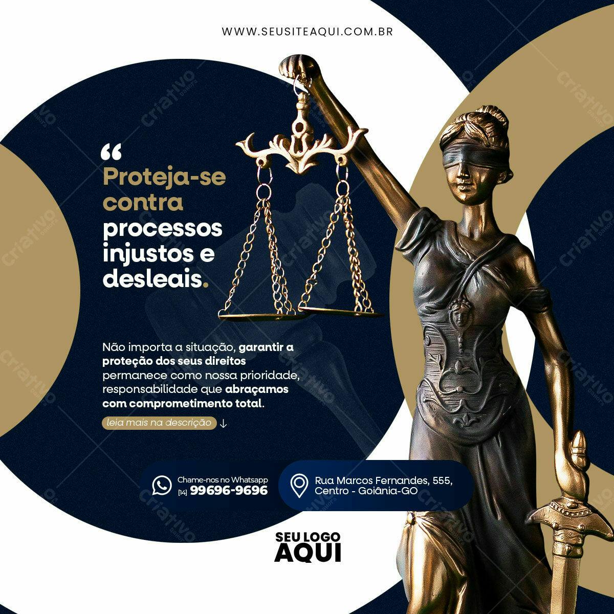 Flyer Jurídico para Advocacia PSD Editável