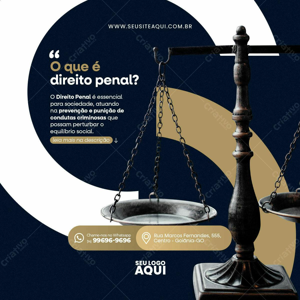 Post para Redes Sociais Direito Penal PSD Editável