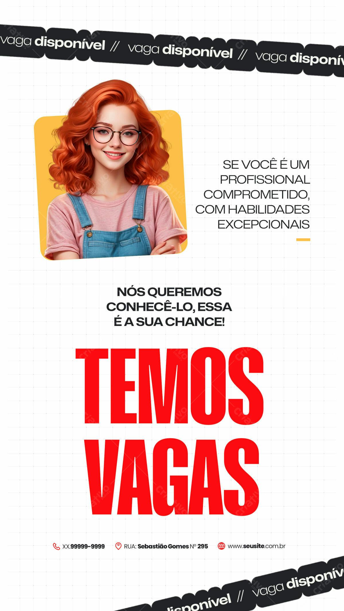 Flyer Vagas de Emprego PSD Editável