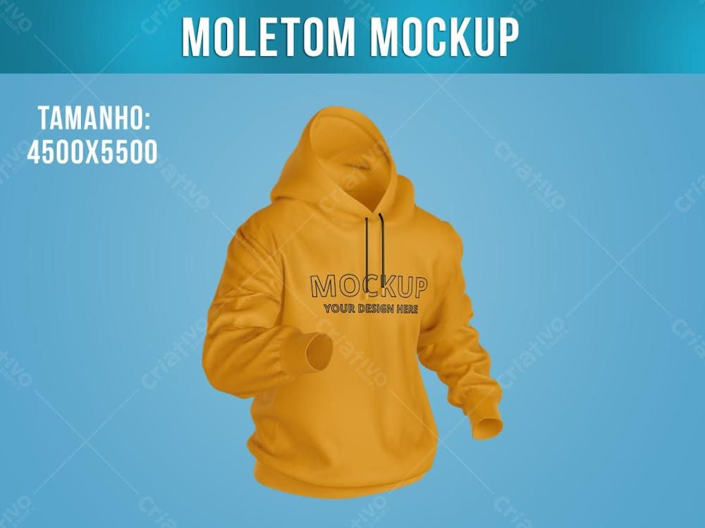 Moletom Mockup Vista Lateral