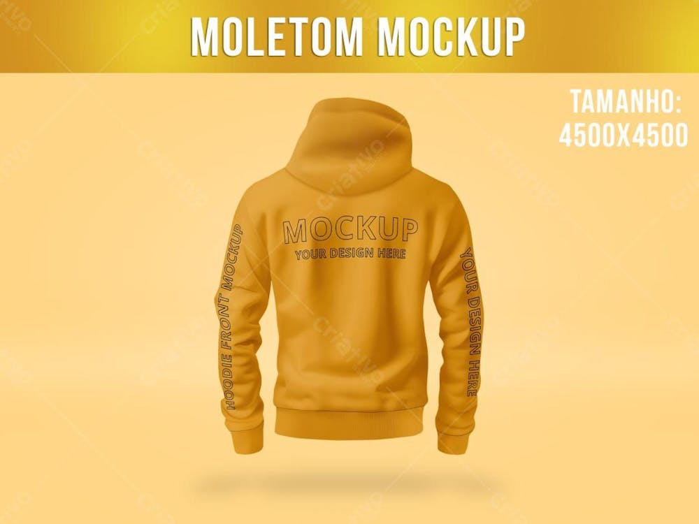 Moletom Mockup Masculino Vista Costas