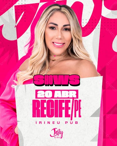 Agenda De Shows Taty Girl Feed Psd Editável 