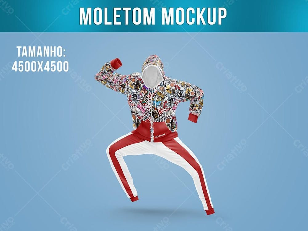 Conjunto De Moletom Mockup Em Movimento