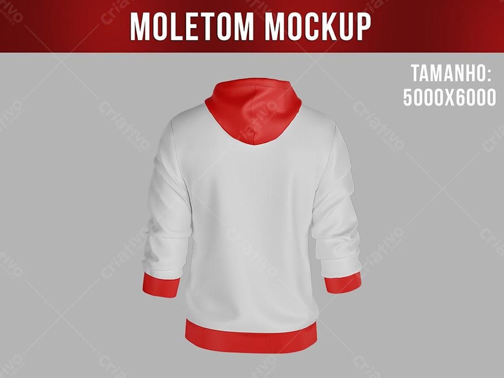 Moletom Mockup Visto De Costas