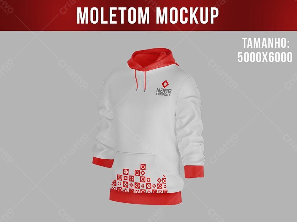 Moletom Mockup Visto De Lateral