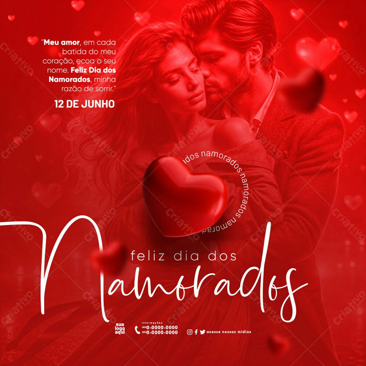 Flyer Dia dos Namorados PSD Editável