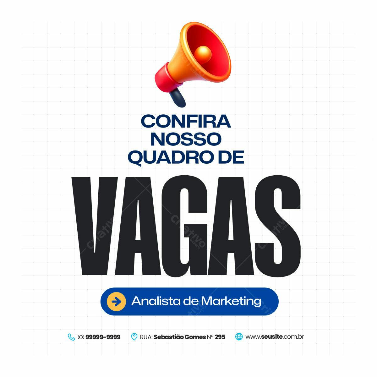 Postagem Vagas Emprego PSD Editável