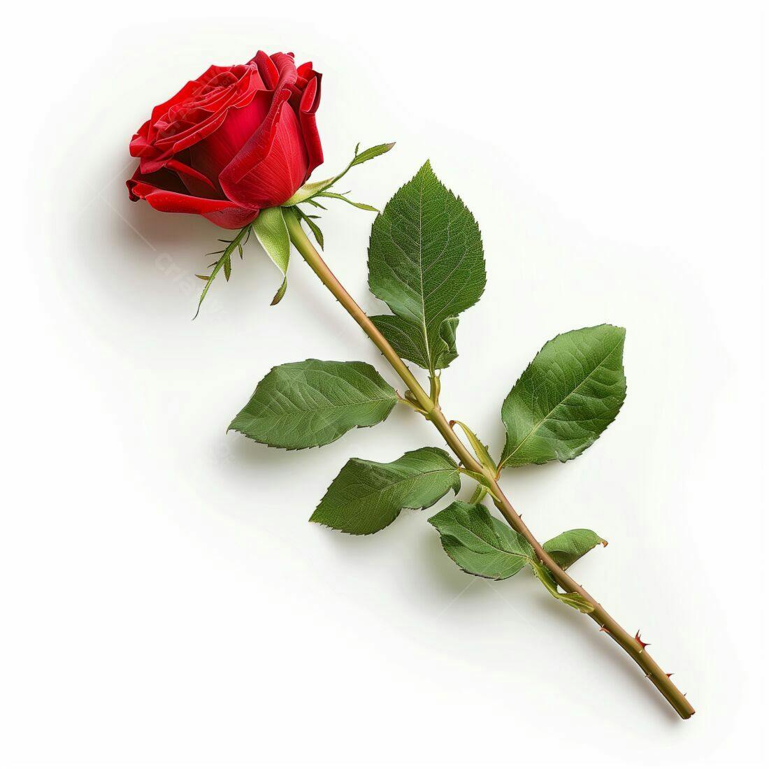 Rosa vermelha isolada fundo branco