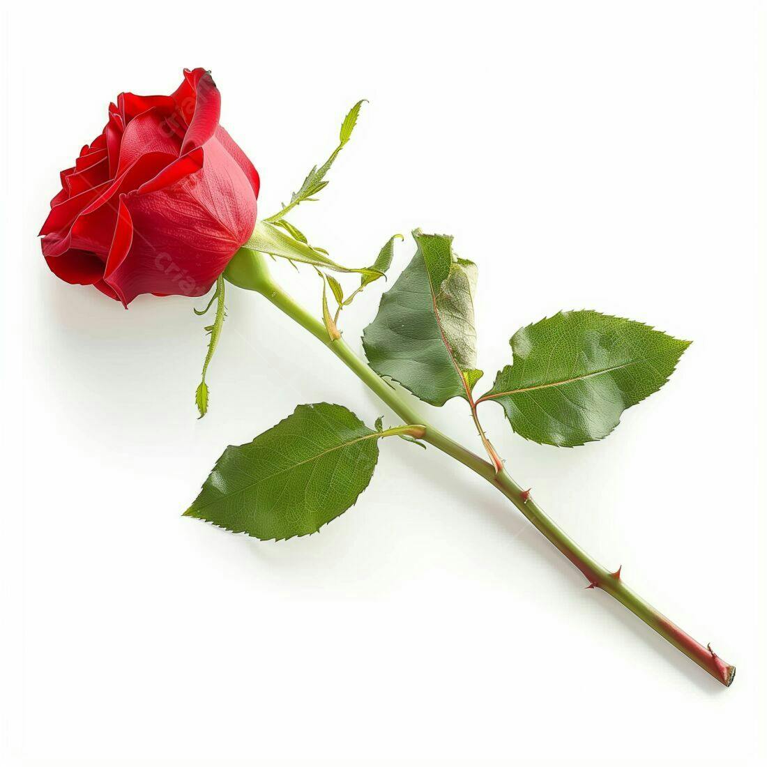 Rosa vermelha isolada fundo branco