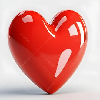 Coração em 3d, ícones para redes sociais
