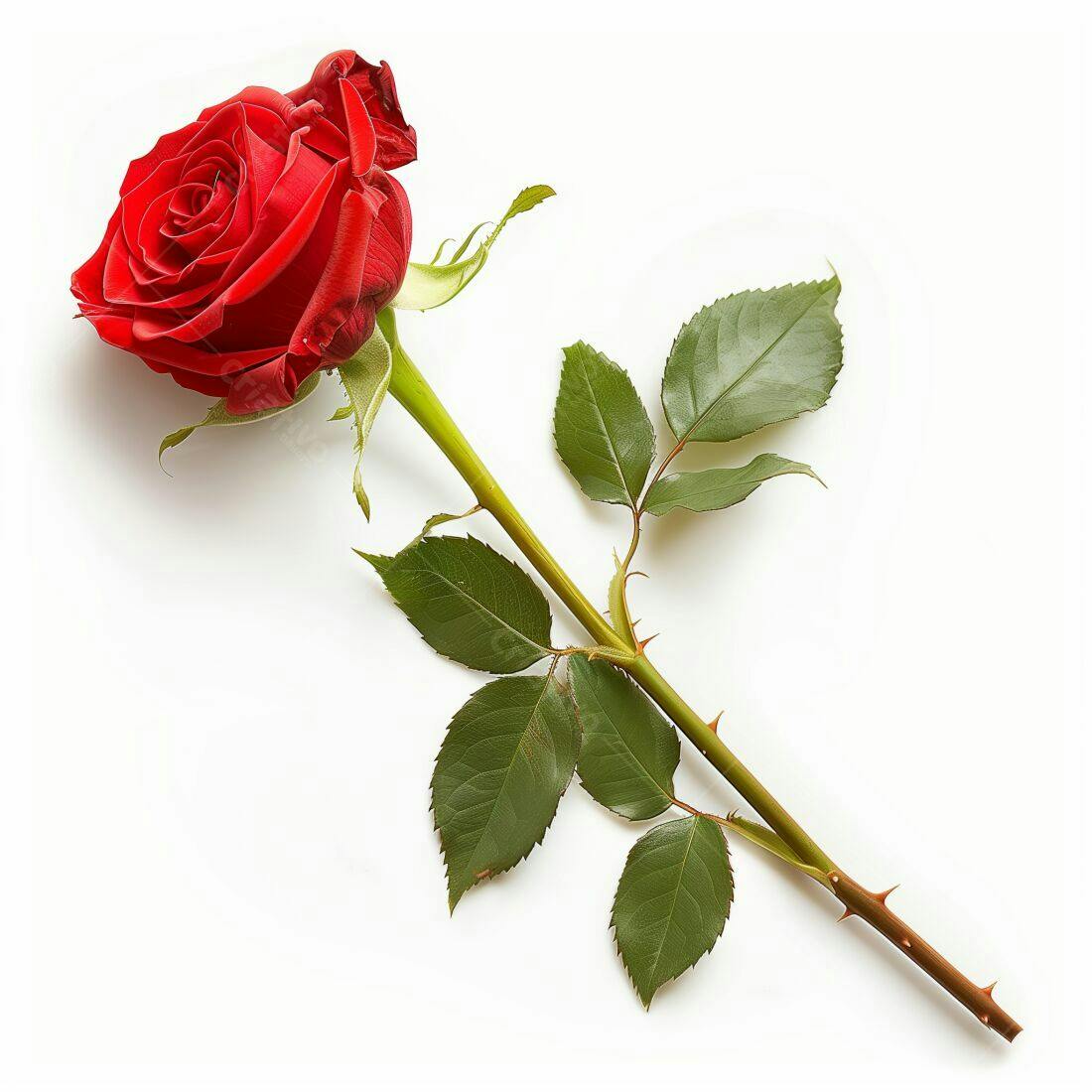 Rosa vermelha isolada fundo branco