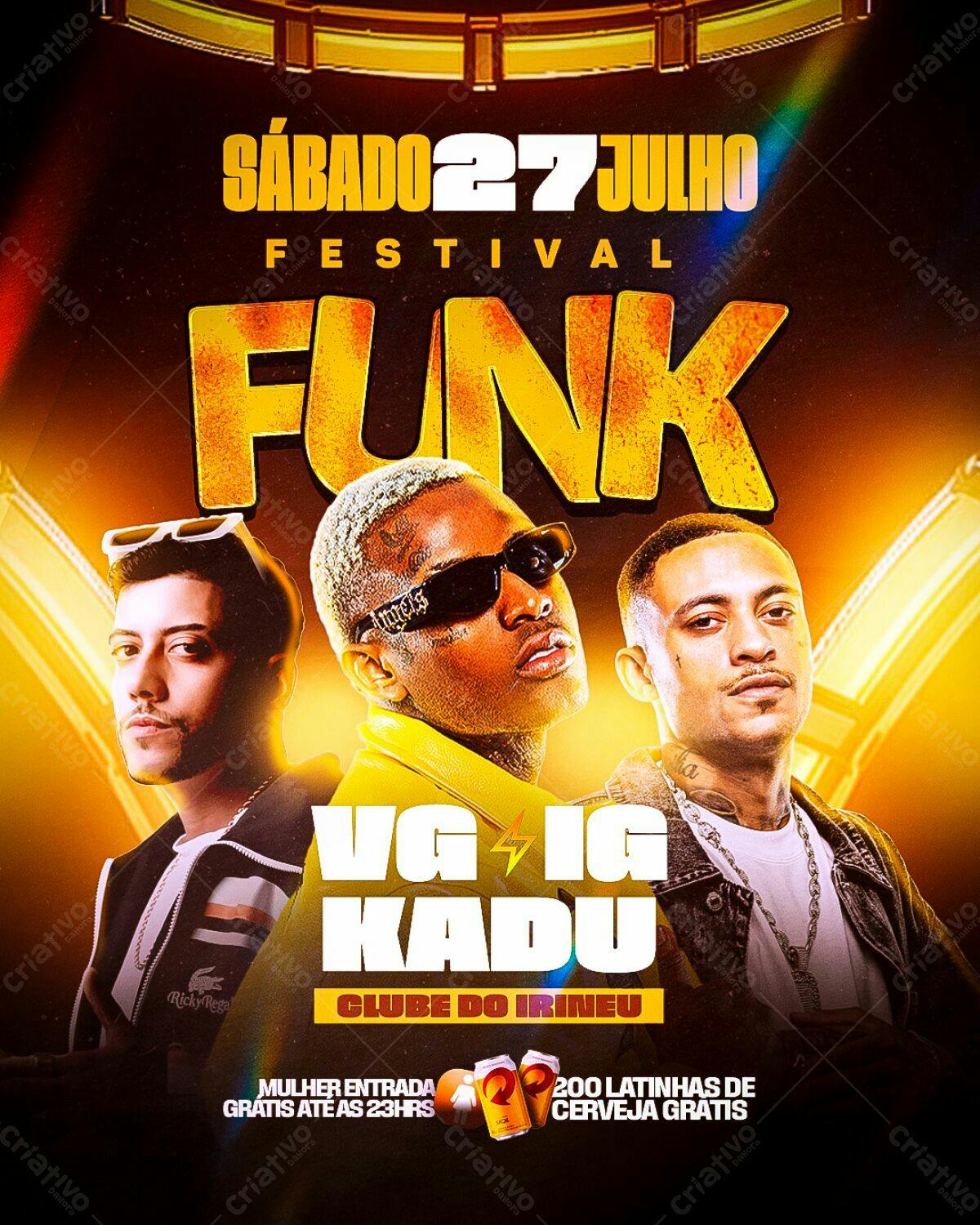 Flyer Festival Funk PSD Editável
