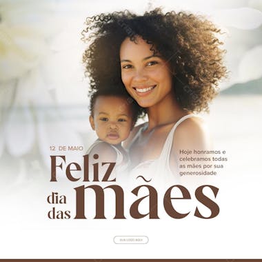 12 de maio dias das mães feed psd