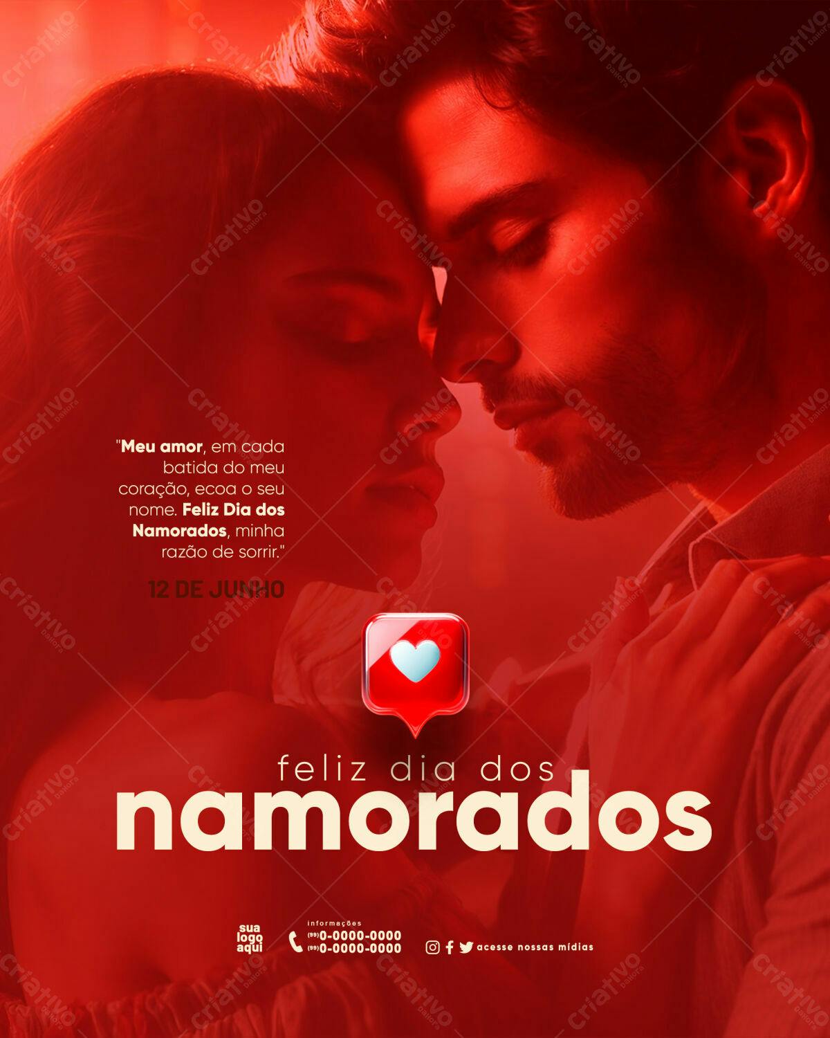 Flyer Dia dos Namorados PSD Editável