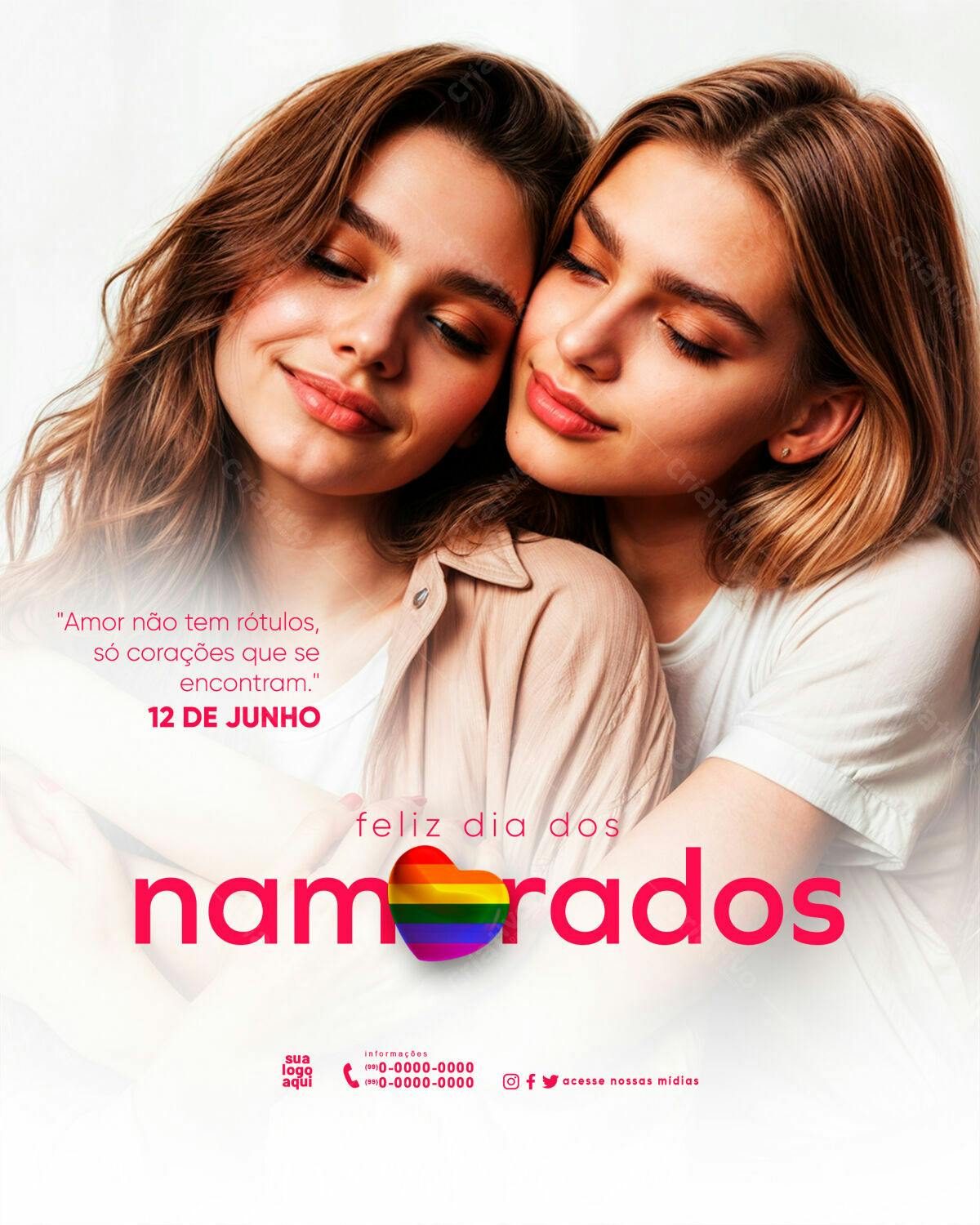 Post para o Dia dos Namorados PSD Editável