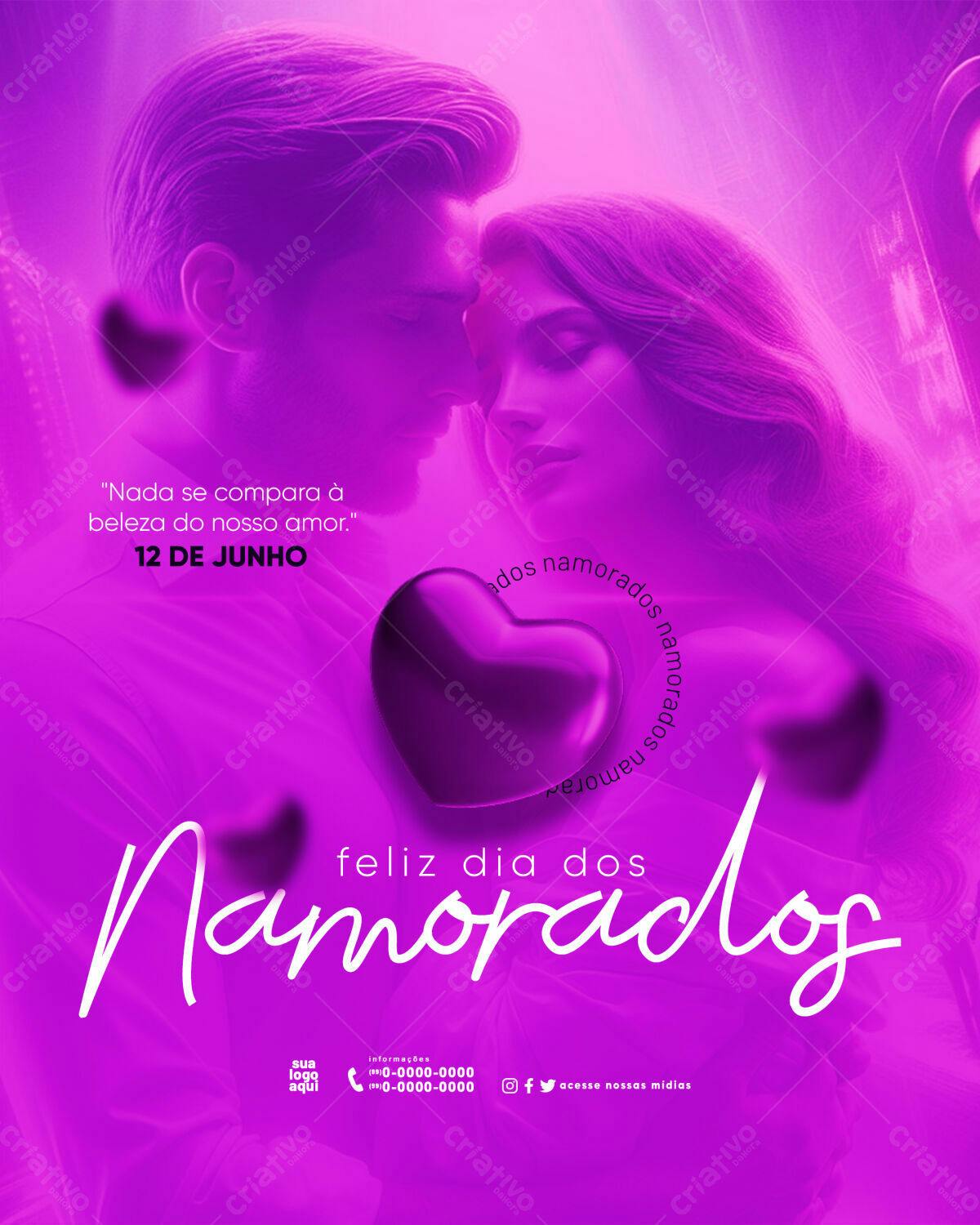 Flyer Dia dos Namorados PSD Editável