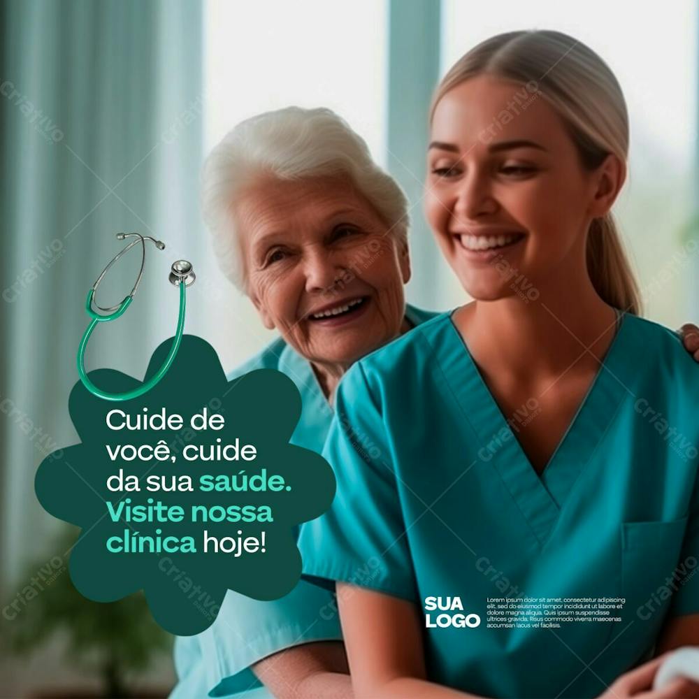 Social Media Clínica De Saúde Cuide De Você