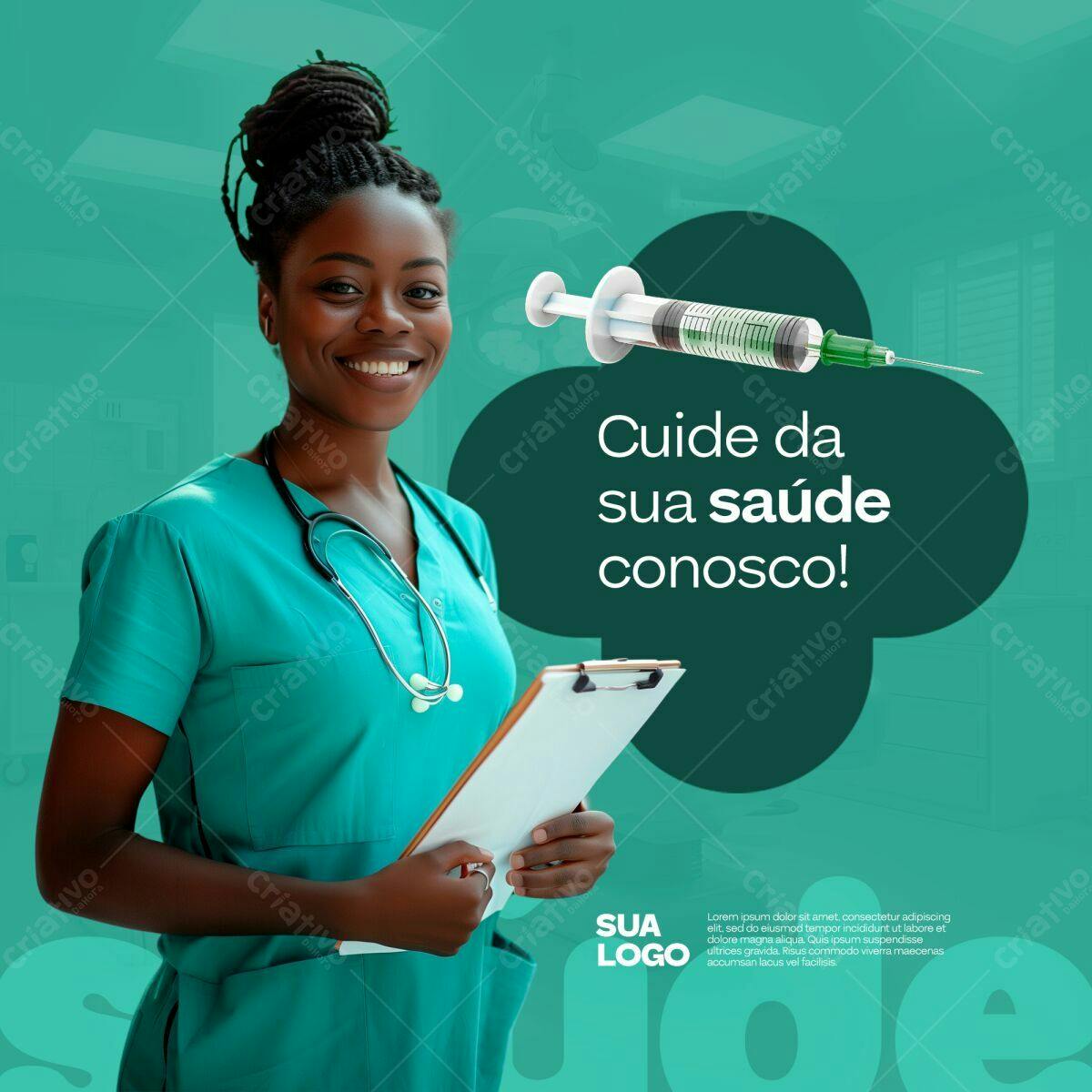 Post para Campanha de Saúde PSD Editável