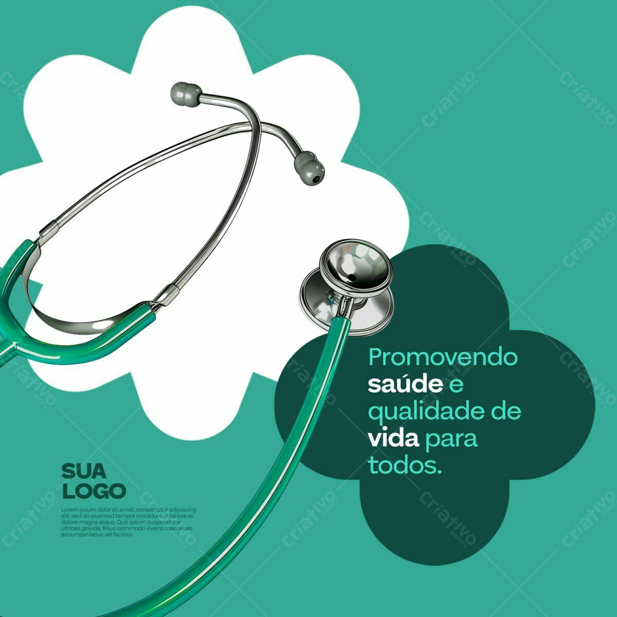 Flyer Médico PSD Editável para Campanhas de Saúde
