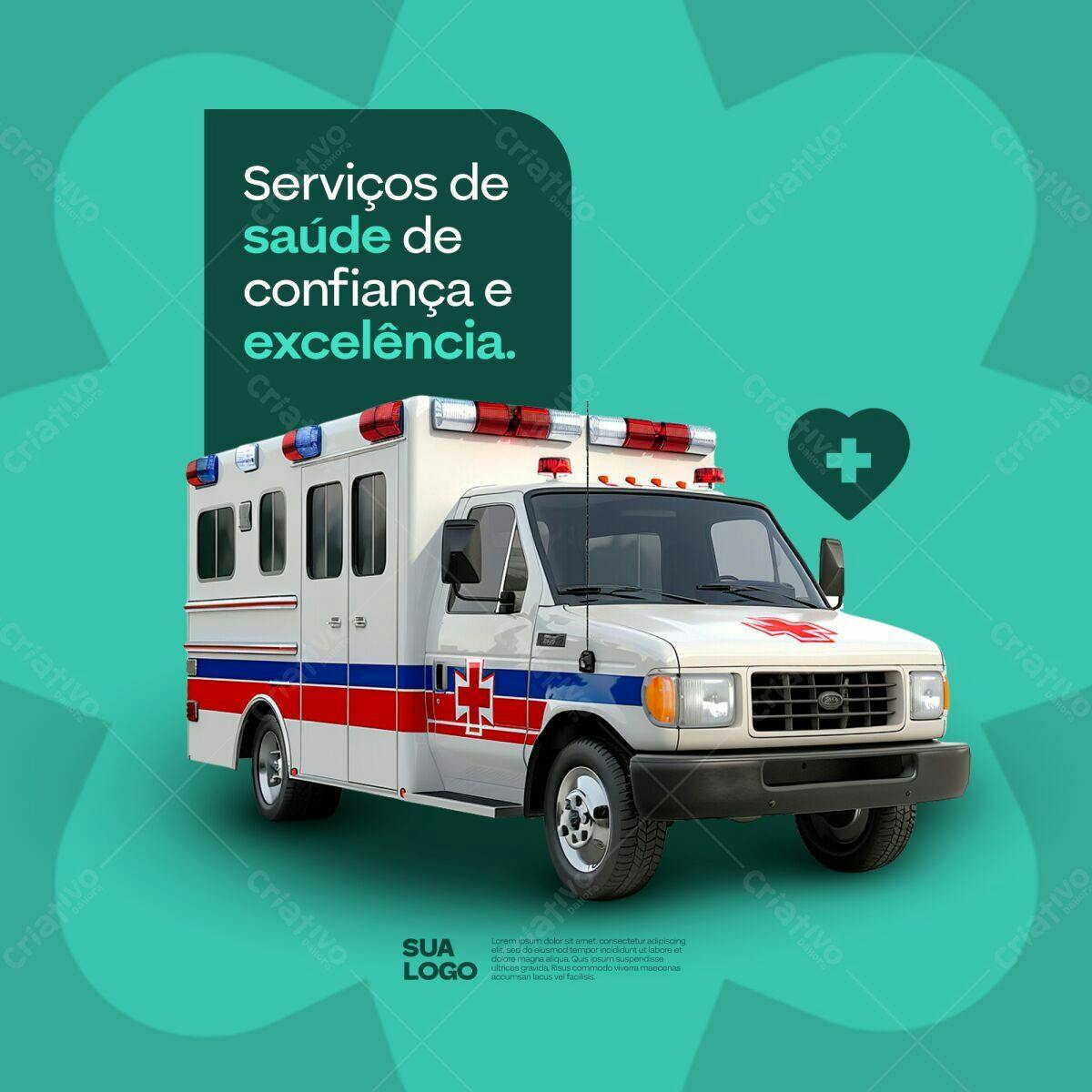 Flyer para Serviços Médicos PSD Editável