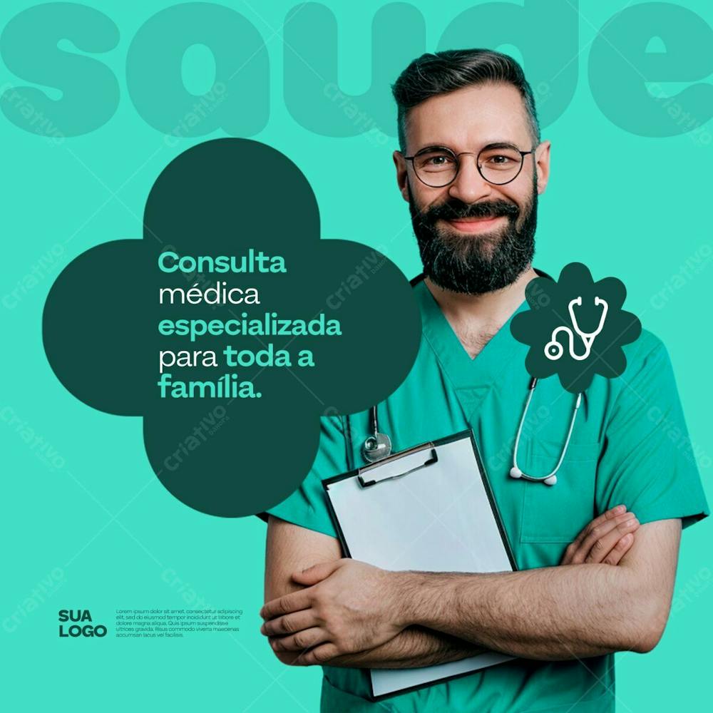 Social Media Clínica De Saúde Consulta Médica