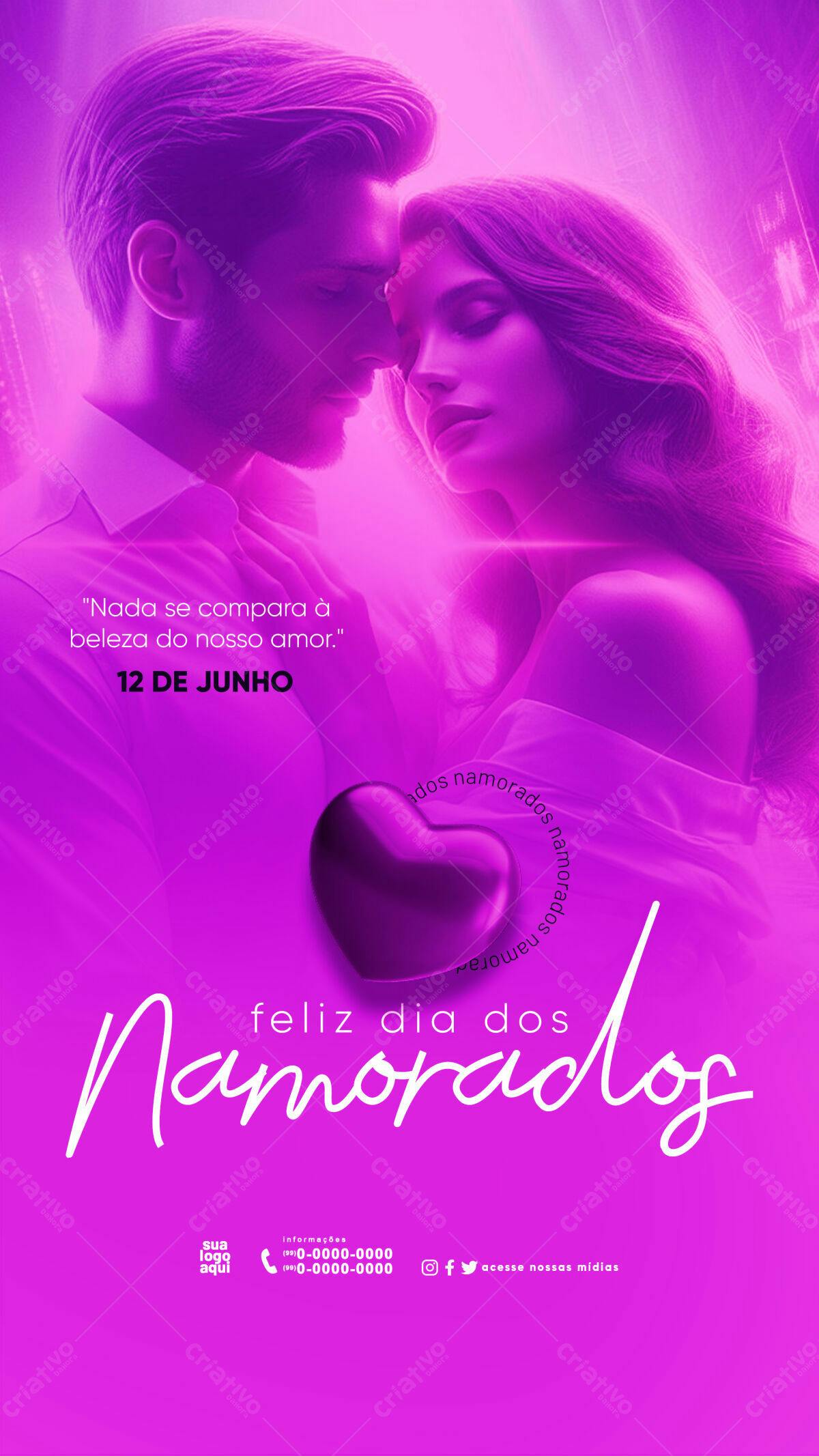 Flyer Dia dos Namorados PSD Editável