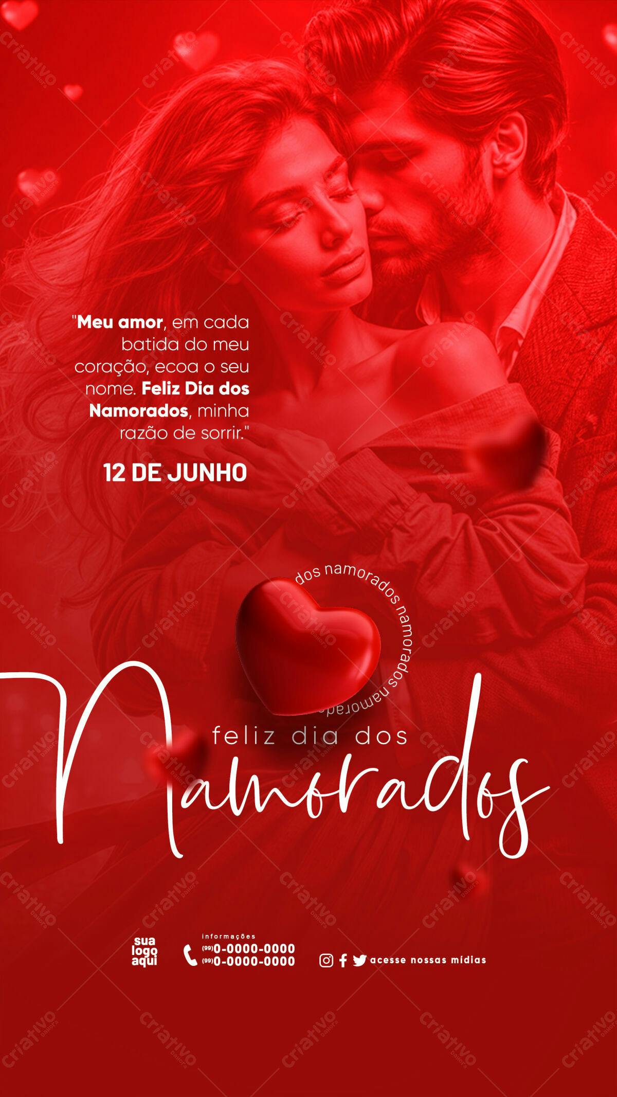 Flyer Dia dos Namorados PSD Editável