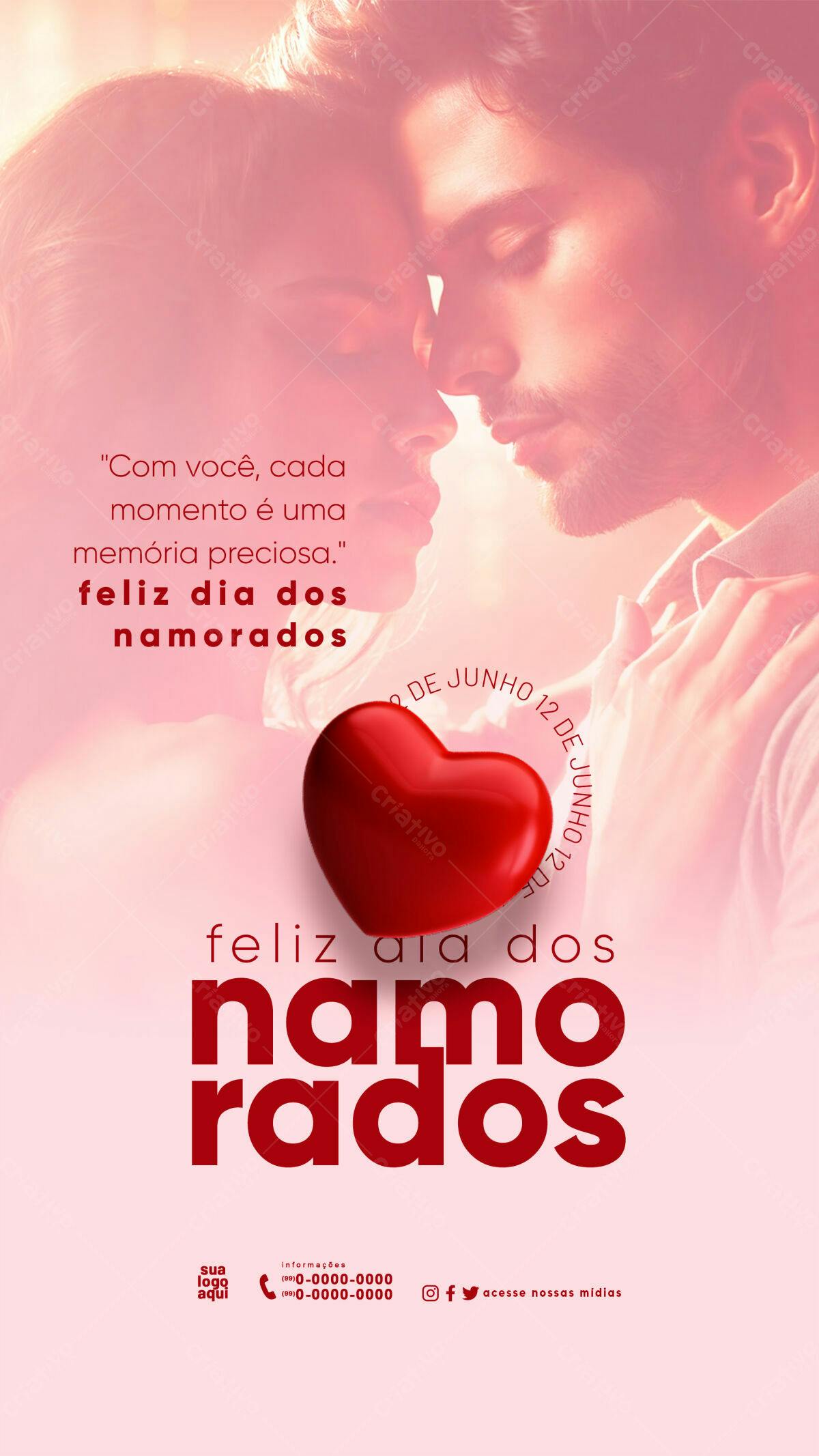Flyer Dia dos Namorados PSD Editável