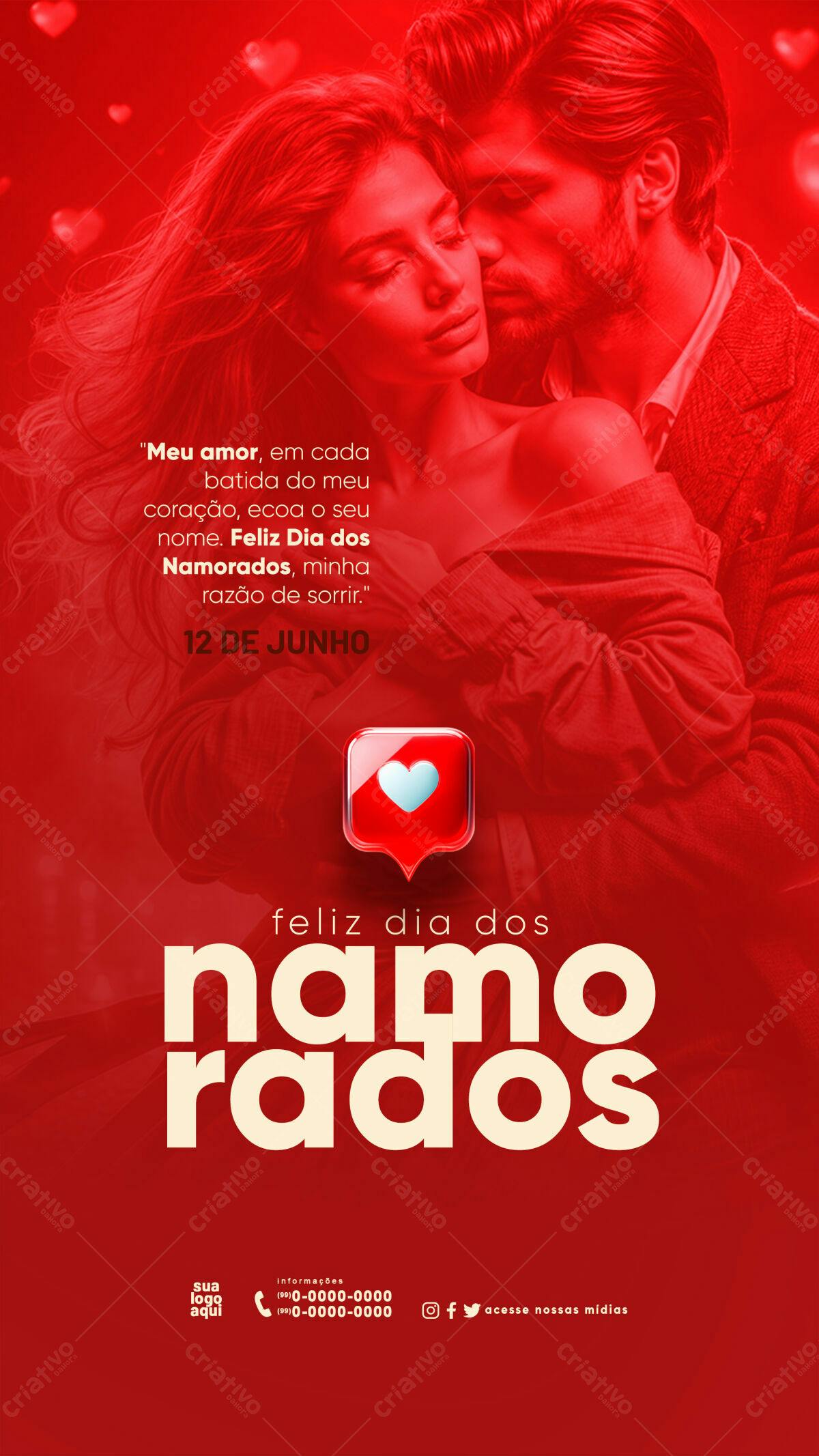 Flyer Dia dos Namorados PSD Editável