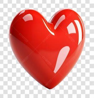 Coração em 3d, ícones para redes sociais