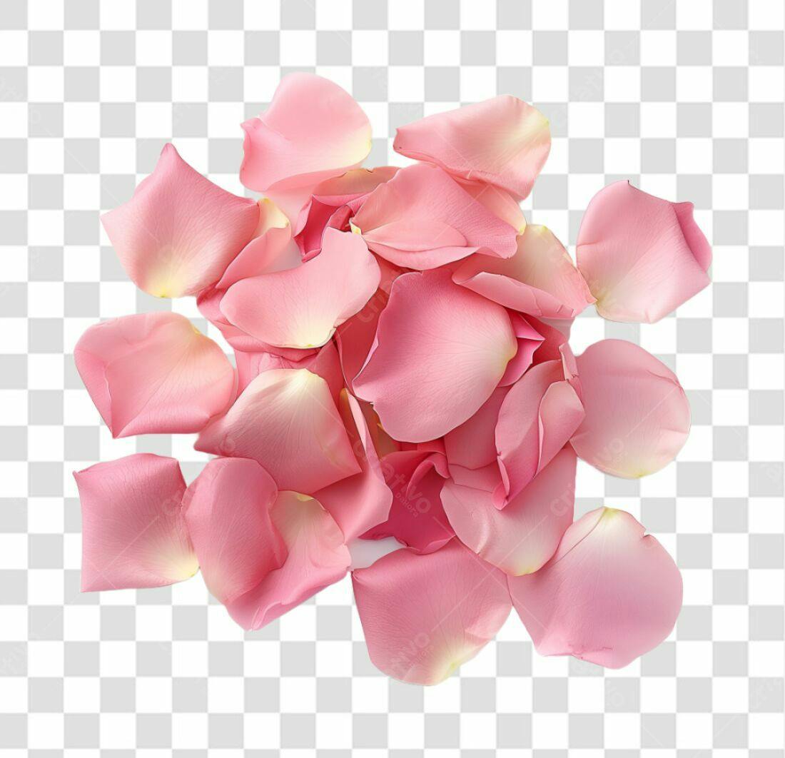 Icone romântico pétalas rosas PNG com fundo transparente