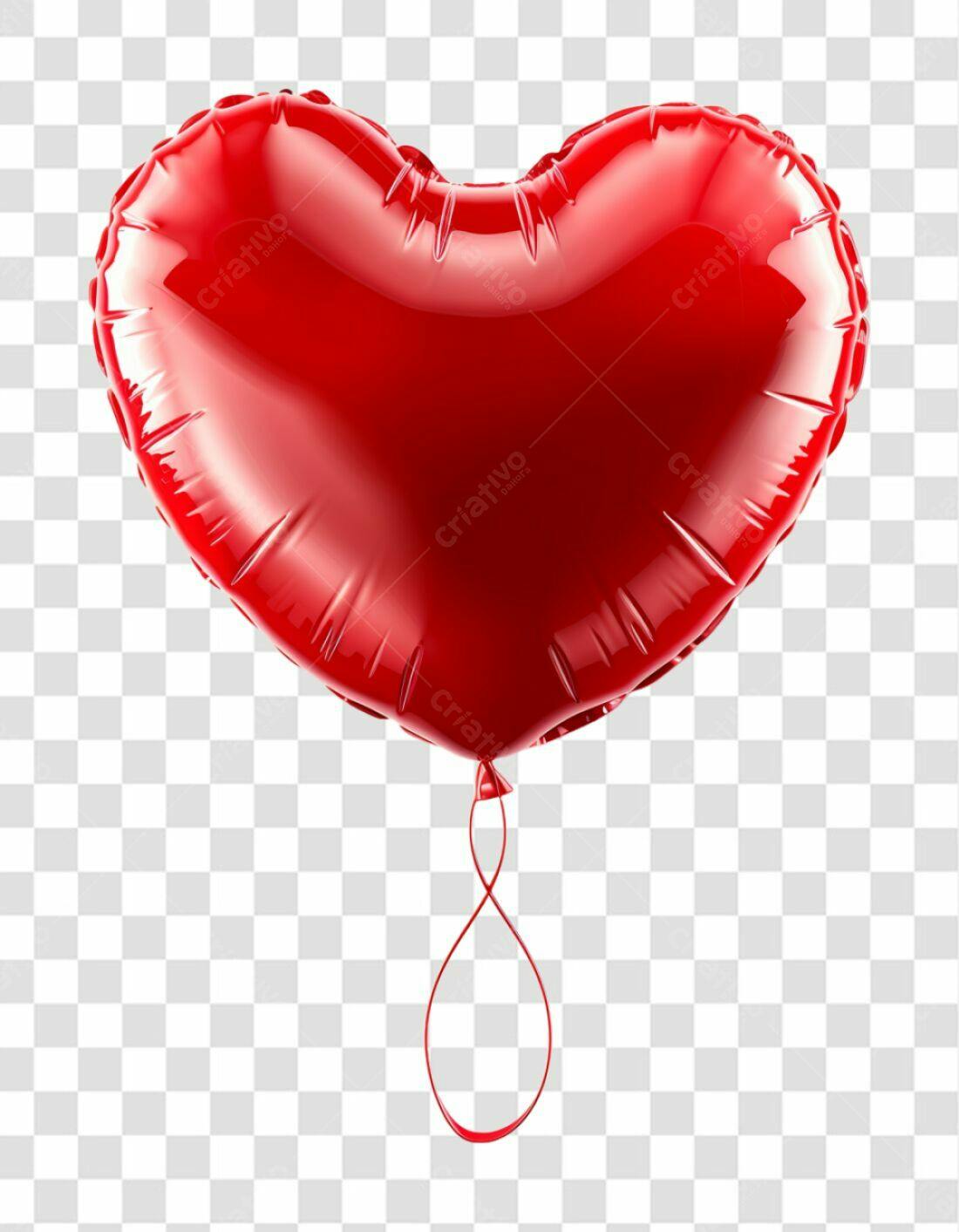 Icone Dia dos Namorados Balão Vermelho PNG com fundo transparente