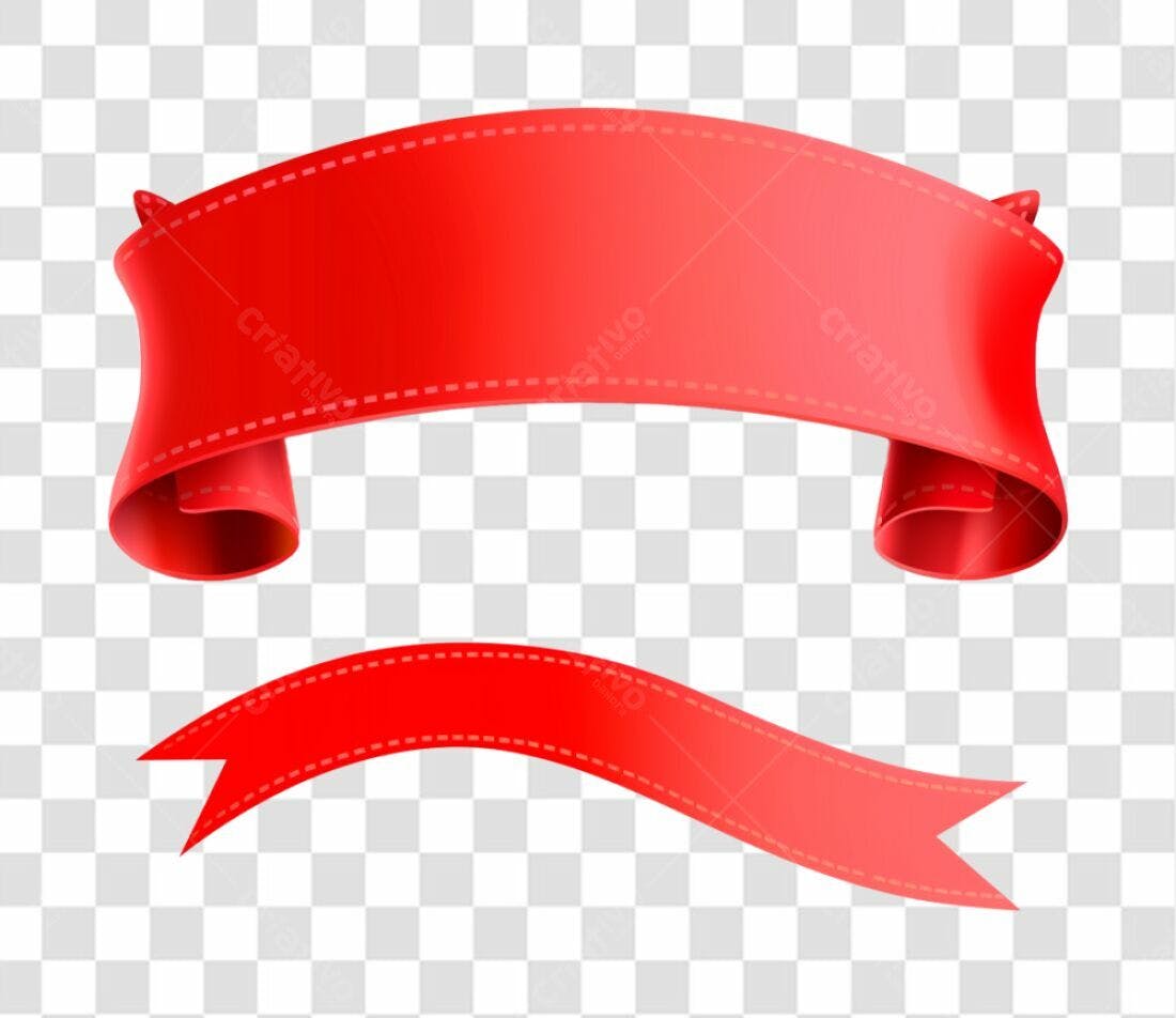 Fita vermelha PNG com fundo transparente