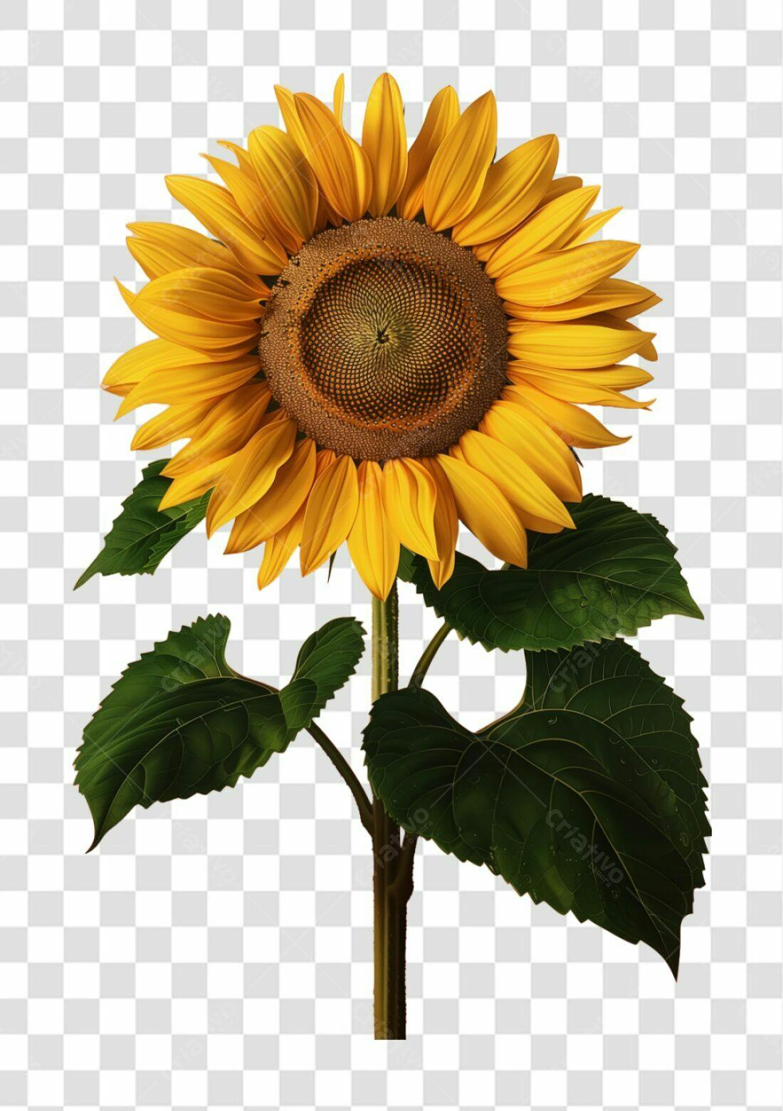 Icone Girassol PNG com fundo transparente