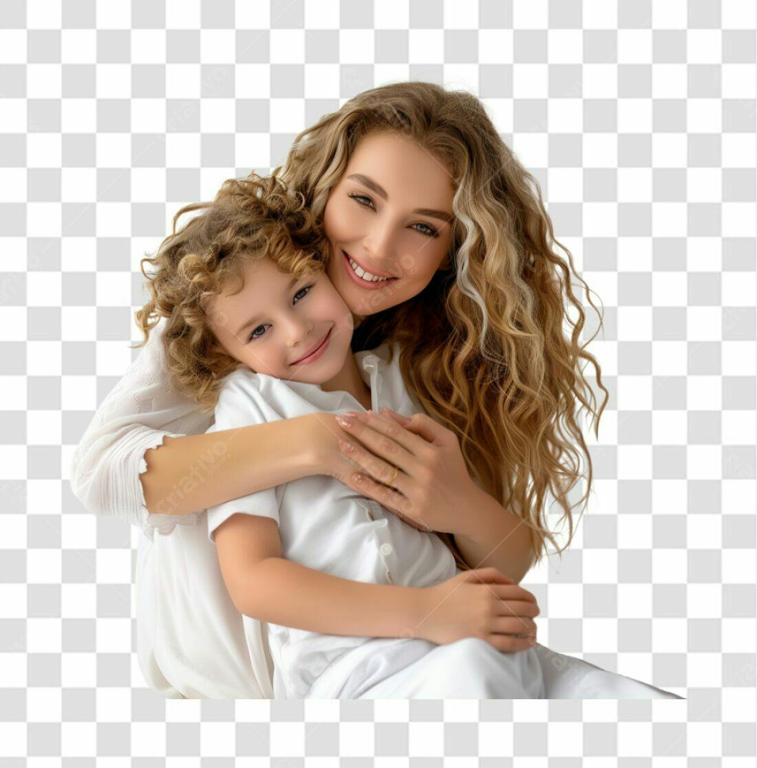 Imagem Mãe e Filho Dia das Mães PNG com fundo transparente