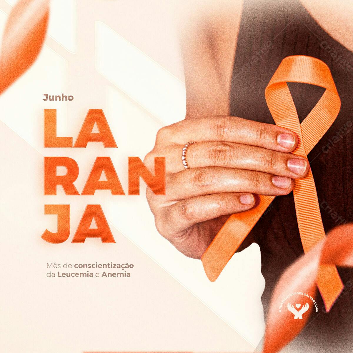 Post para o Junho Laranja PSD Editável