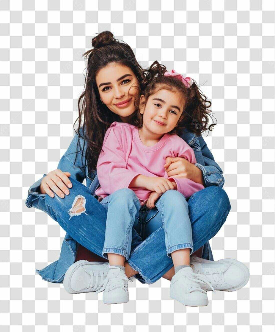 Imagem Mãe e Filha PNG com fundo transparente