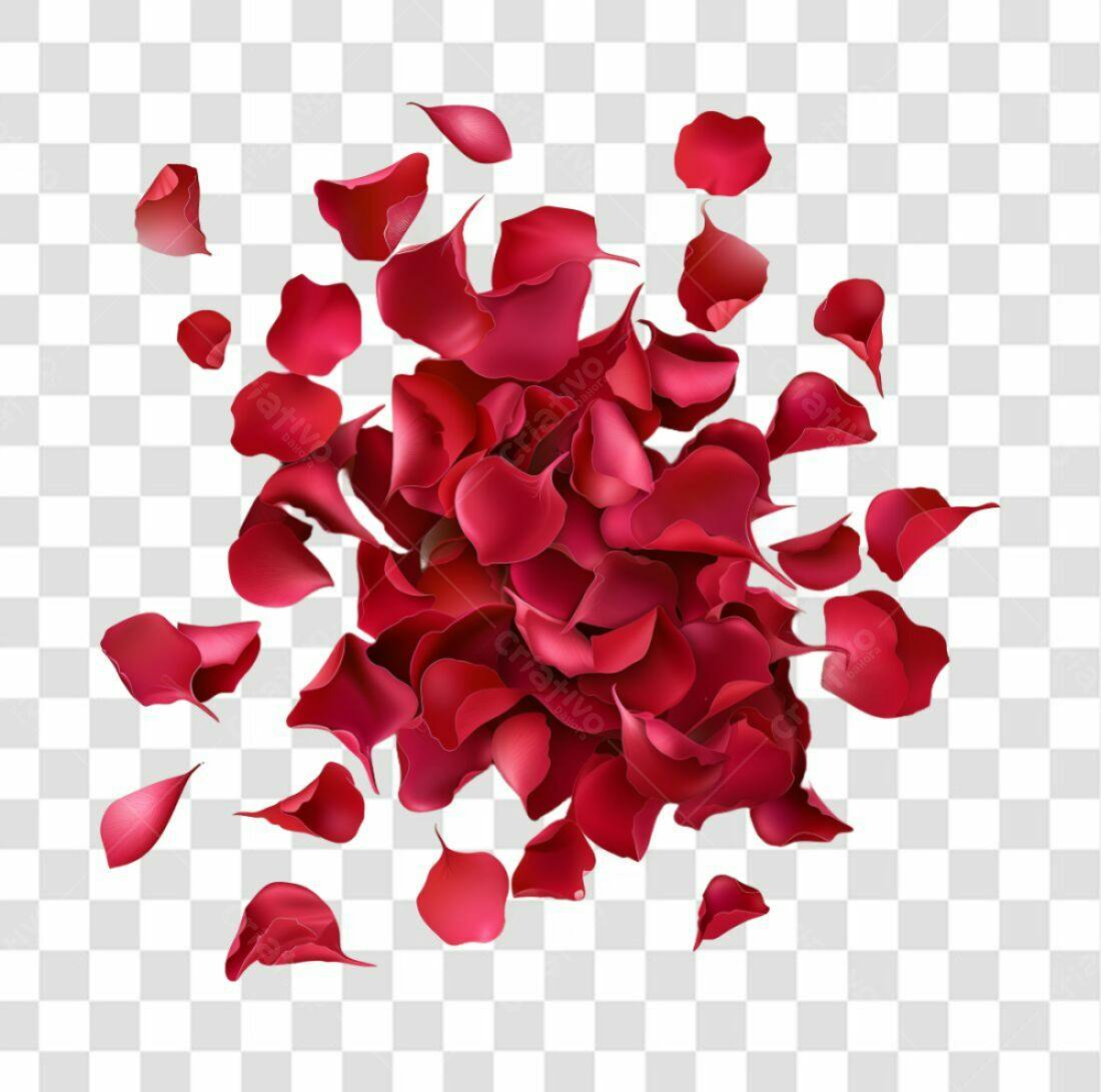 Icone Dia dos Namorados pétalas de rosas PNG com fundo transparente