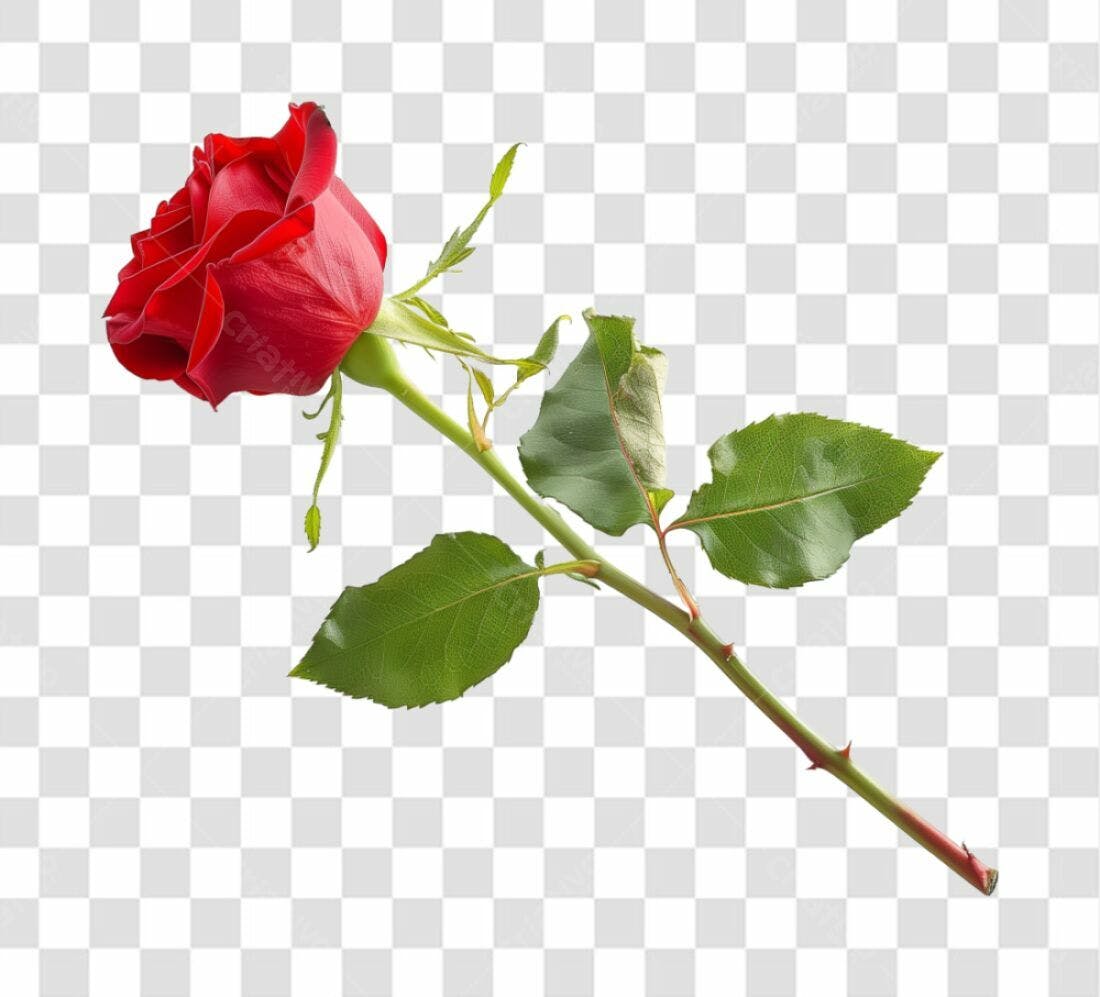 Icone Rosa Vermelha Dia dos Namorados PNG com fundo transparente