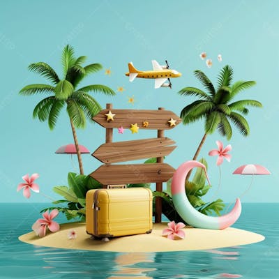 Praia Barco Em Uma Ilha