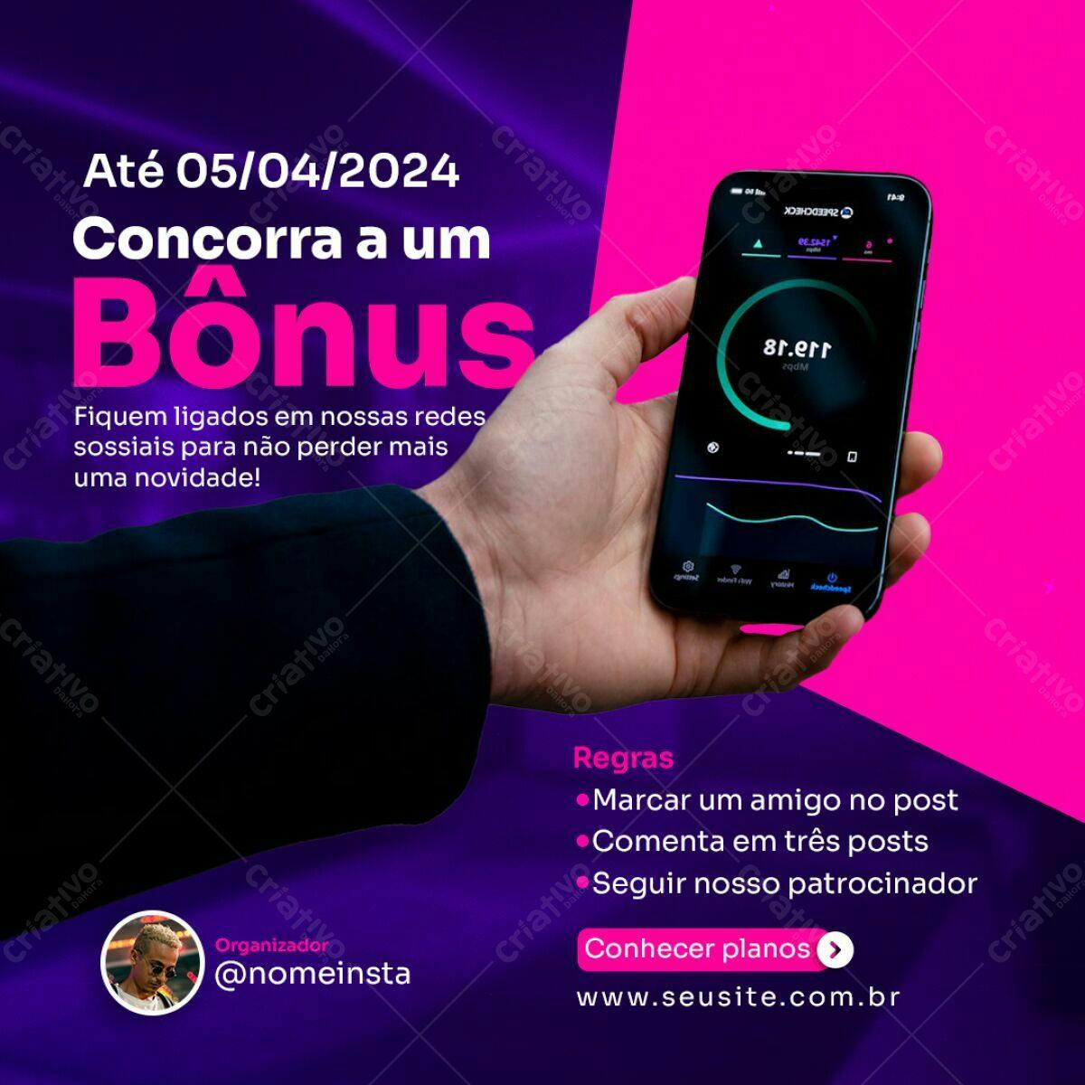 Post de Redes Sociais para Concurso PSD Editável