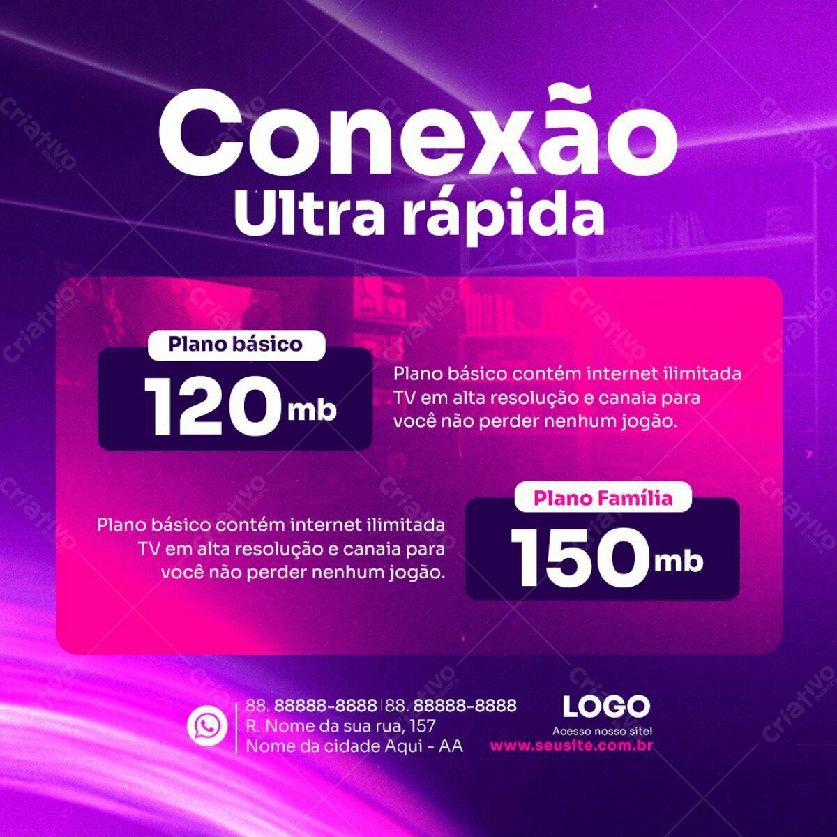 Flyer para Plano de Internet PSD Editável