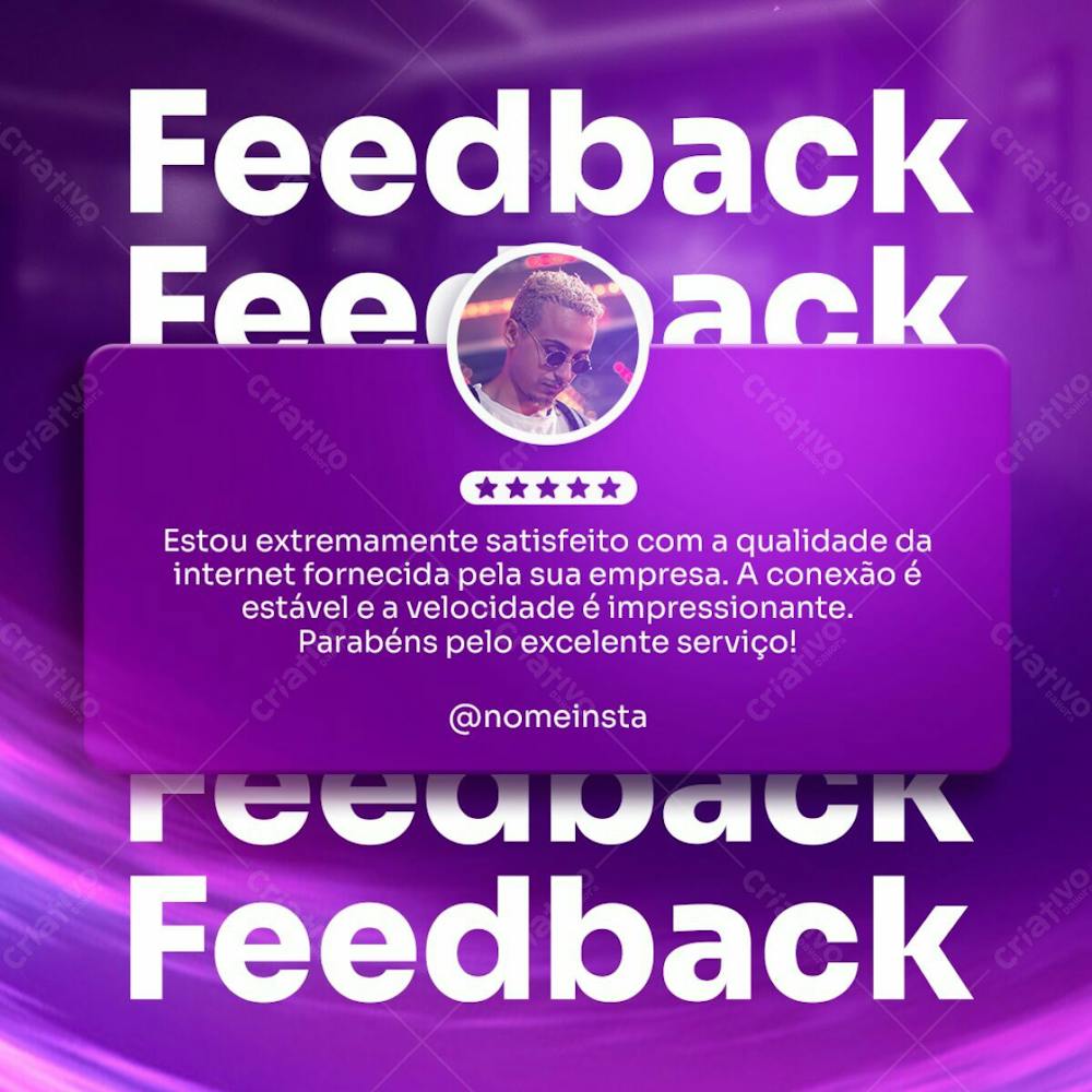 Provedor De Internet Social Media Post Feedback De Cliente