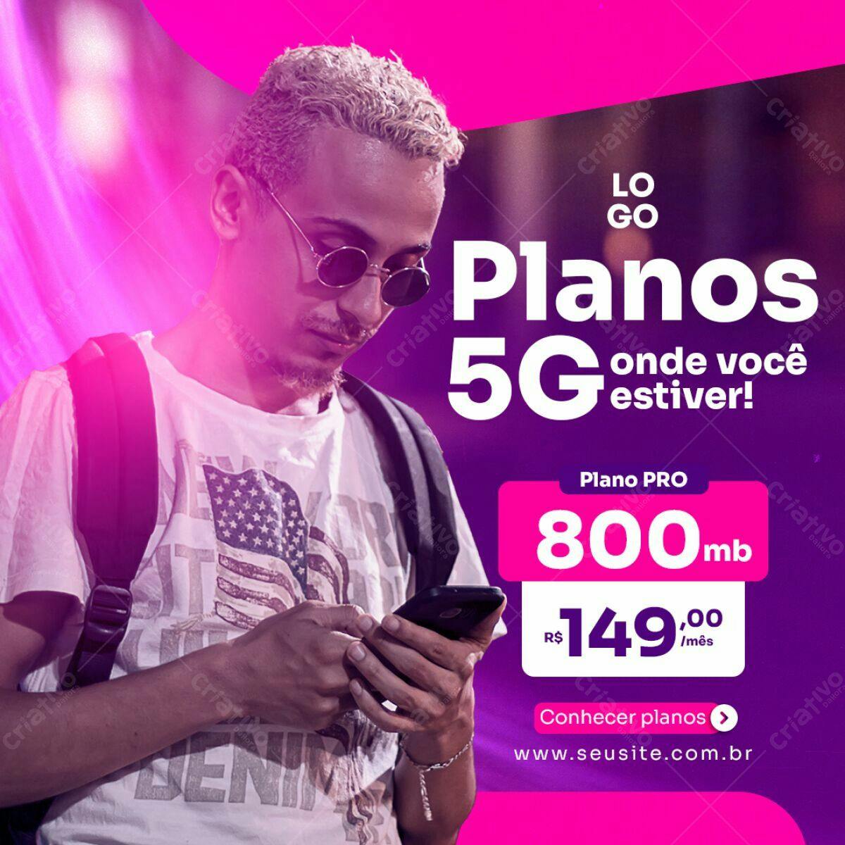 Flyer Promoção Plano 5G PSD Editável