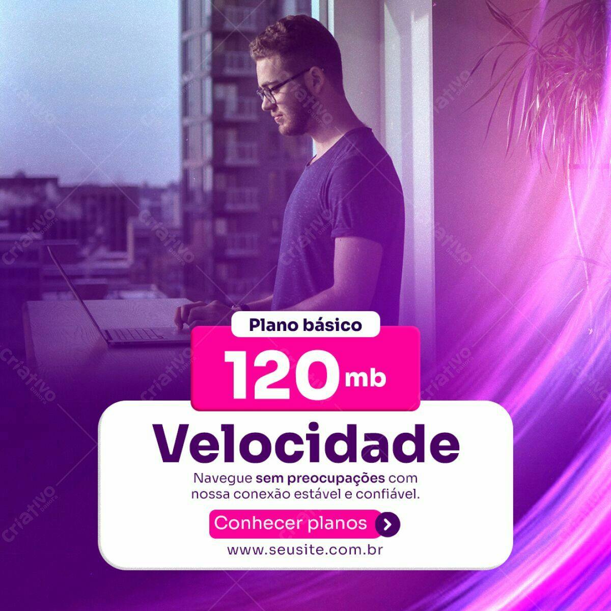 Post para Redes Sociais Internet PSD Editável