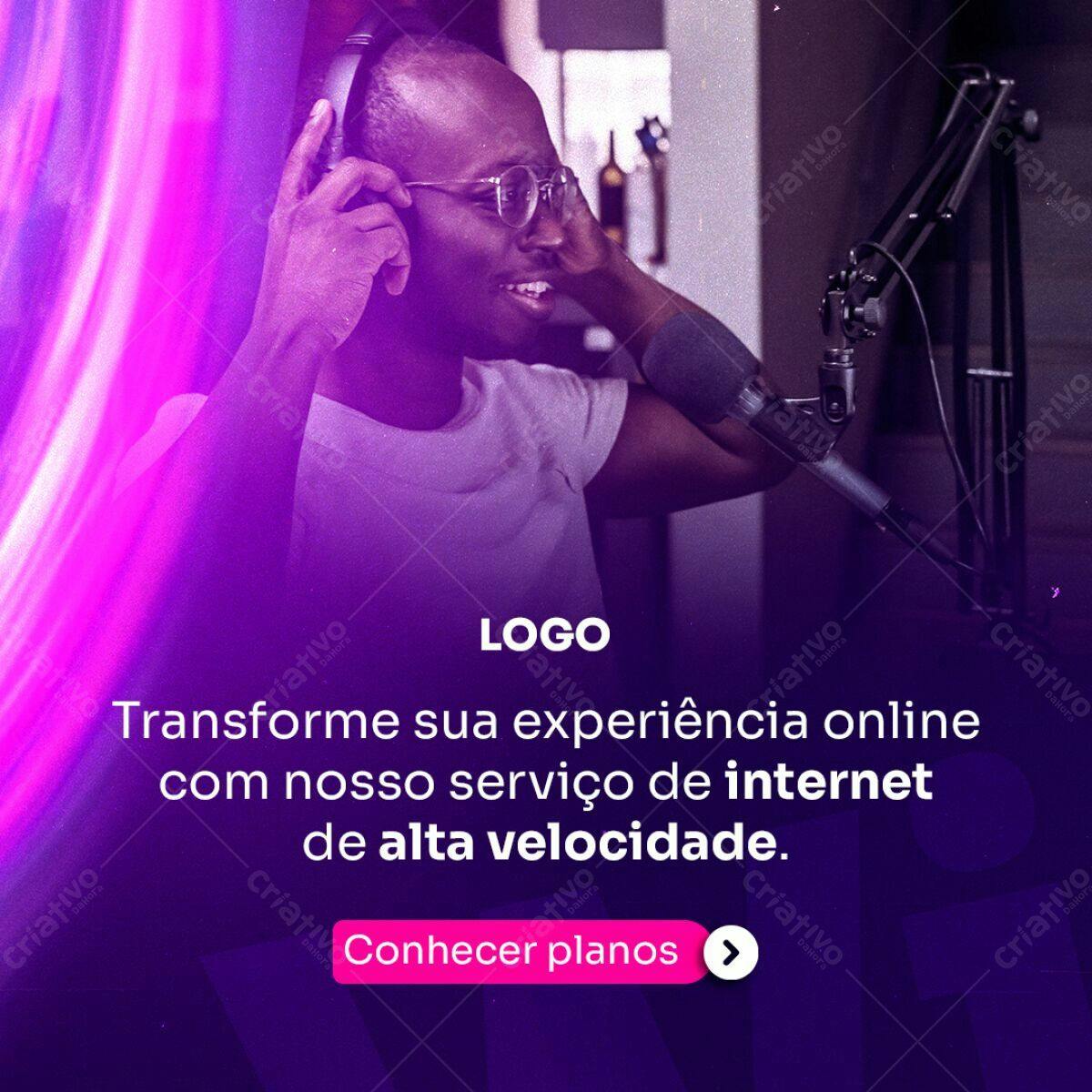 Post para Redes Sociais Internet PSD Editável