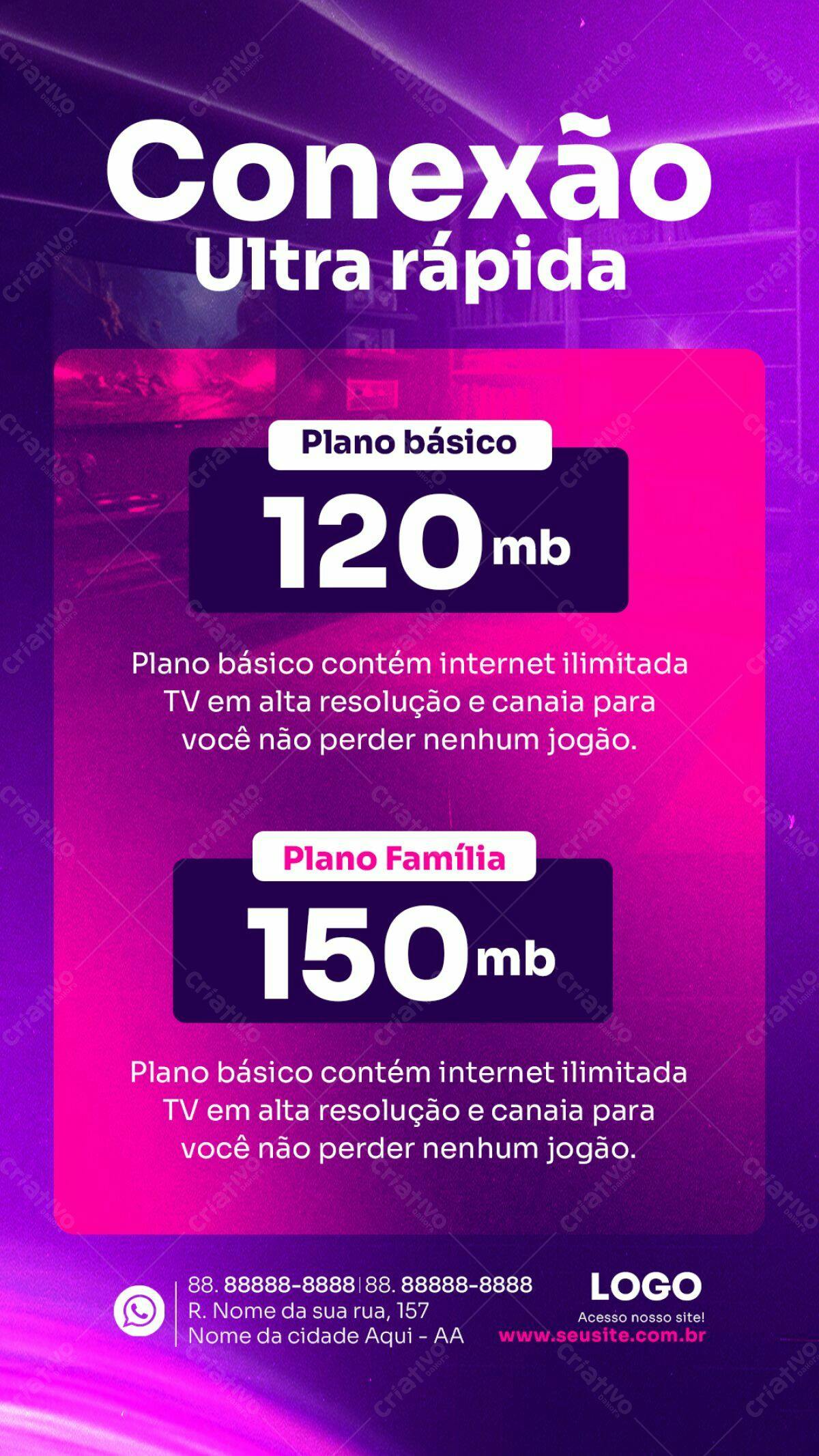 Flyer para Plano de Internet PSD Editável