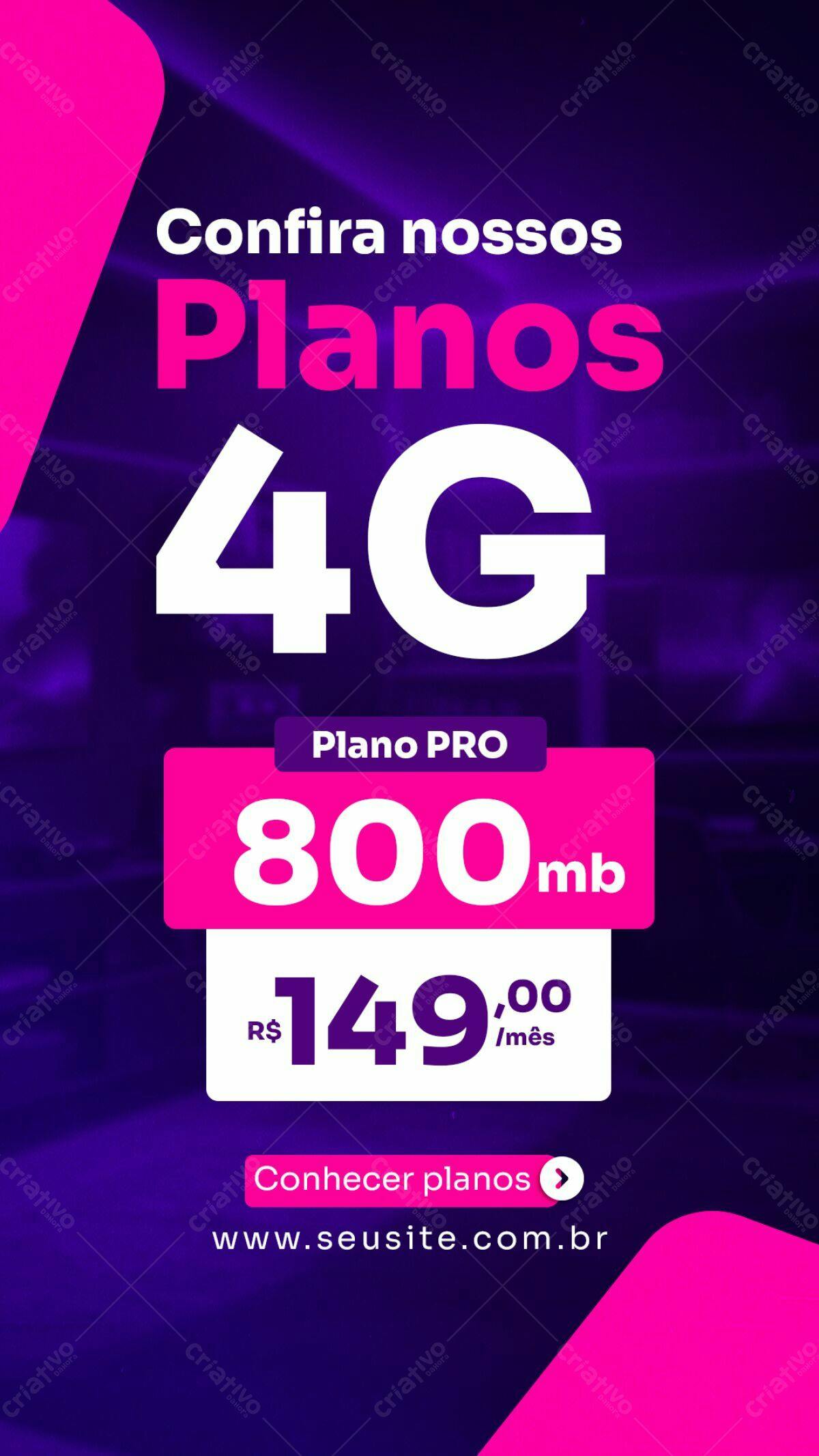 Flyer Plano 4G PSD Editável