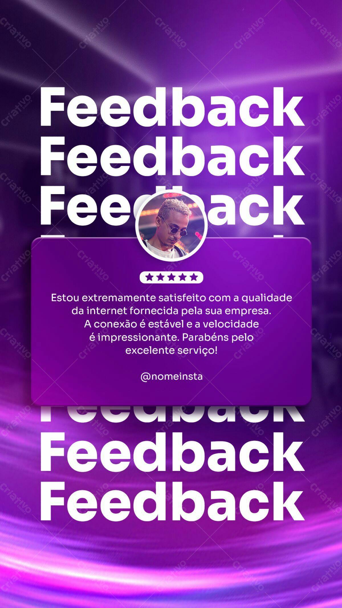 Post para Redes Sociais com Feedback PSD Editável
